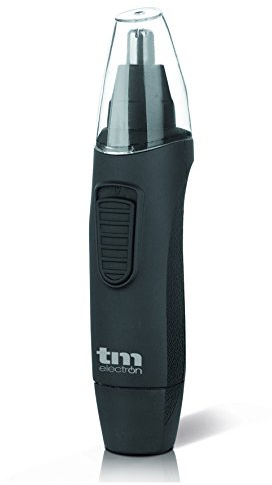 Tm Electron TMNT406 Recortadora de vello facial para nariz y orejas sin cable (pilas Aa) con forma y diseño ergonómico