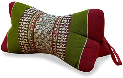 Asia Wohnstudio 3 Plis Extra Large Triangle Coussin, Rembourrage 100% kapok Naturel, XXL Jumbo Thai Taie d'oreiller, appuie-tête, Bone Shape Cushion, Thai Cushion with XXL Triangle