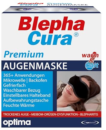 BlephaCura Premium Augenmaske – Medizinprodukt für trockene Augen & Blepharitis Mikrowellen‑ und Backofen‑geeignet abnehmbarer, waschbarer Bezug inkl. Transportbeutel