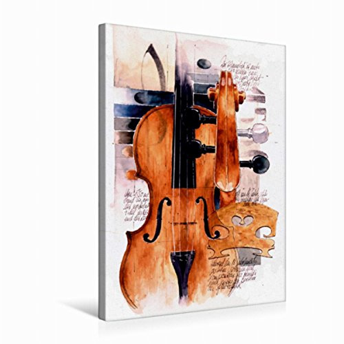 Premium Textil-Leinwand 50 x 75 cm Hoch-Format Violin | Wandbild, HD-Bild auf Keilrahmen, Fertigbild auf hochwertigem Vlies, Leinwanddruck von Thomas Weisenberger