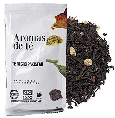 Té Negro Pakistaní 100% Natural - Estimulante - Alivia Dolores Musculares - Digestivo - Aumenta Libido - Sin Gluten - 100g - Aromas de Té