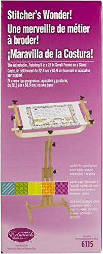 Frank Edmunds & Co. Fun Express Frank A. Edmunds Sticher's Wonder! Adjustable Craft Stand with Split Rail Scroll Frame, 6115
