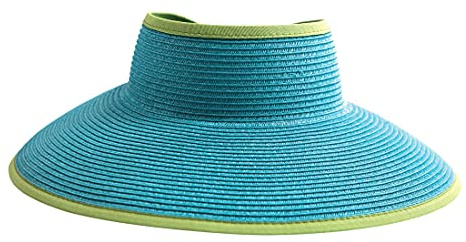 San Diego Hat Company Women's Ultrabraid Visor with Ribbon Binding, and Sweatband