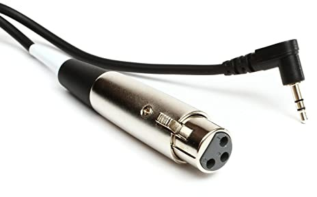 Hosa XVM-110F, Camcorder Mikrofonkabel, XLR3F auf 3.5 mm TRS (rechtwinklig), 3 m