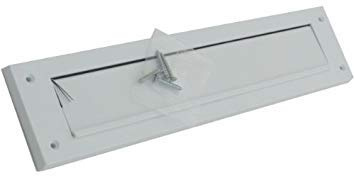 White Letter Box Draught excluder with Cover Flap