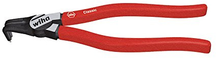 Wiha Sicherungsringzange Classic mit MagicTips® für Innenringe (Bohrungen) mit abgewinkelter Form in Blister (36976) J 01, 140 mm