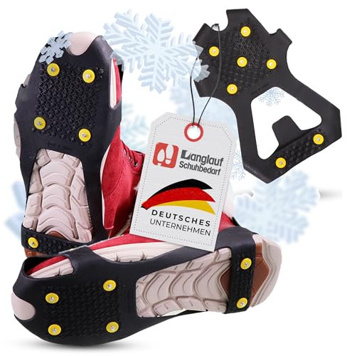 Anti Rutsch Schuhspikes Eco - Langlauf Schuhbedarf Ice Grips Schuhkrallen - rutschfeste Eisspikes für Schuhe und Stiefel - Antirutsch Spikes Glatteis - Spikes zum Überziehen - Grödel (S (35-37))