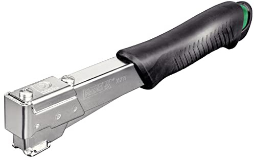 Rapid R311 Häfthammare För Att Häfta Takpapp/Isoleringsmaterial/Plastfolie/Presenningar, Tålig Häfthammare i Stål, För Bredtrådsklammer Nr. 140, 6-12 mm, Blisterförpackning (5000005)