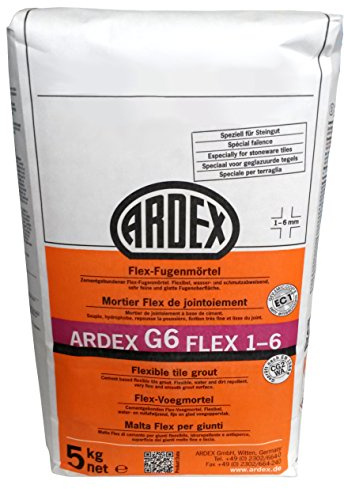 ARDEX G6 Flex-Fugenmörtel 1-6mm 5kg, Farbe pergamon für Innen und Aussen, lange verarbeitbar