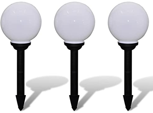vidaXL 3x Lampe d'Allée Solaire d'Extérieur Lampe Solaire Éclairage de Jardin