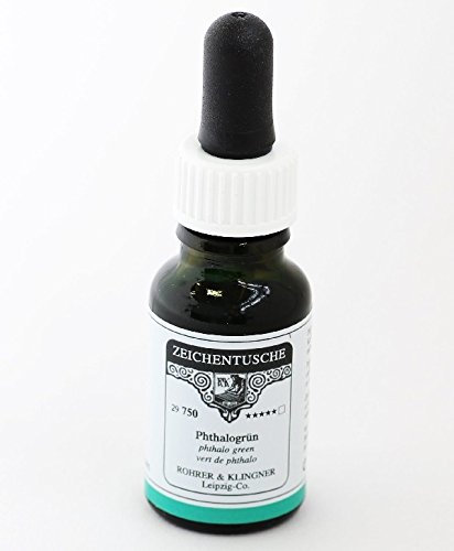 Rohrer & Klingner Zeichentusche Phthalogrün 12 ml