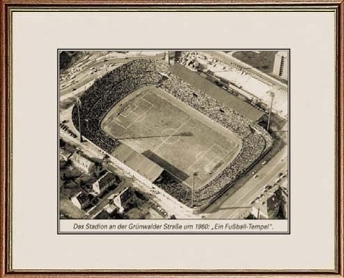 World of Football Fotorahmen GRÜNWALDER Stadion 1960