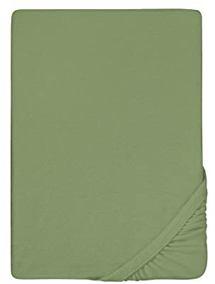 biberna Frottee-Stretch-Spannbetttuch 0012344 fichte 1x 90x190 cm - 100x200 cm
