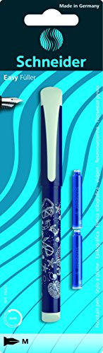 Schneider Füllhalter Easy, M, Blisterkarte pro Stück inklusive 2 Patronen (sortiert - Farbe wird zufällig versendet)