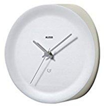 Alessi GIA20 W Ora in Giulio Lacchetti Orologio ad Angolo in Resina Termoplastica, Bianco