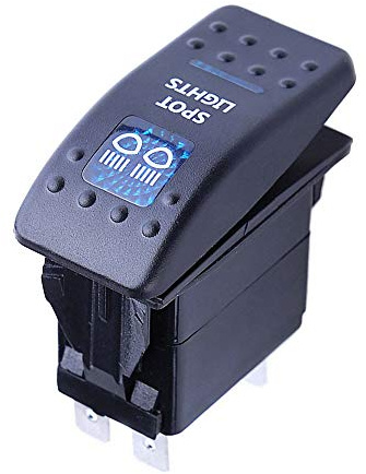Mintice 12V KFZ Blau LED Licht Beleuchtet Wippenschalter Kippschalter Auto Armaturenbrett Schalter Light