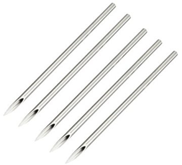 5 sterile Körper-Piercing-Nadeln in 16 Gauge