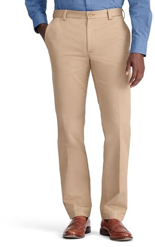 IZOD herr normal amerikansk chino platt framsida rak passform byxa, Engelsk kaki, 30W x 30L
