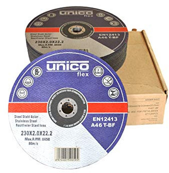 25 Stück Trennscheibe Ø 230mm x 2.0mm für Winkelschleifer Stahl Edelstahl Flexscheibe Inox Metall