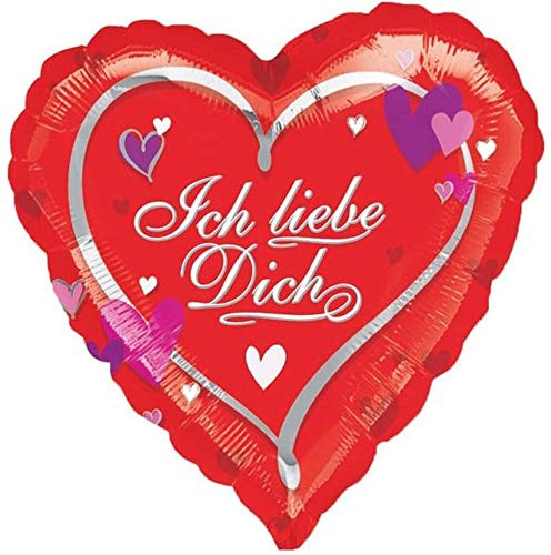 Ich liebe dich Herz Folienballon - Rot 43 cm