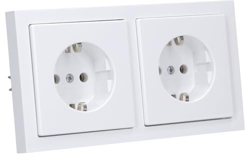 Busch-Jaeger Future Linear Set: 2x Steckdose 20 EUC-84 und 1x Rahmen 1722-184K