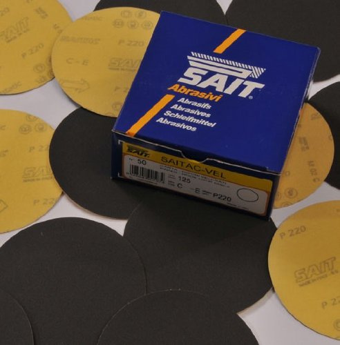 Lot de 50 disques à poncer autoagrippant P40 en carbure de silicium, 125 mm Lot de 50 disques.