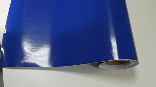 Könighaus (9,86/m2) Blau Glanz Autofolie 100 x 152 cm mit Luftkanälen + Gratis Rakel inkl. Anleitung