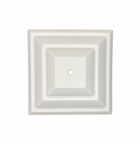 Pack of 15 White Plastic Fence Post Caps for a 4 (100mm) Fence Post. UK Made, Rot Proof. (GT0050). Free UK Postage