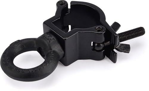Riggatec Halbschelle - Halfcoupler mit Öse (Schwarz, 32-35 mm | 75 kg)