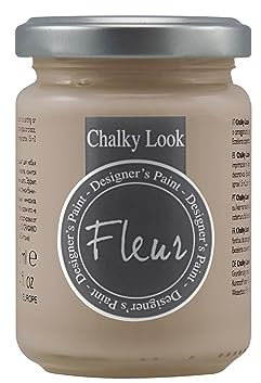 FLEUR DESIGNER'S PAINT | Pittura ad Acqua, Effetto Gesso Naturale, Extra Opaca, Fleur Chalky F12, Colore James Taupe, Made in Italy, Formato da 130 ml