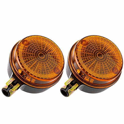 Paar Blinkleuchten, hintere - rund - 8580.23/1 - Lichtaustritt: Orange - Blinkeraufnahme 10 mm