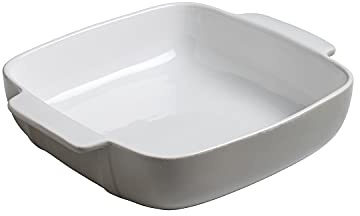 PYREX 8013117 Signature - Piatto da Forno Quadrato, in Ceramica, 22 x 22 cm, Colore: Grigio
