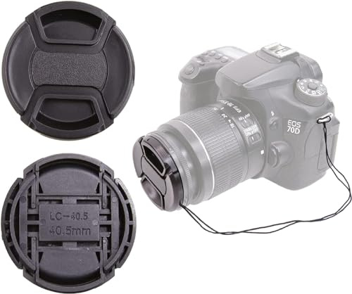 CamDesign 49MM Snap-On Front Lens Cap Cover Compatible with Canon, Nikon, Sony, Pentax All DSLR Lenses Black