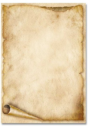 Motivpapier - Briefpapier ALTE PAPIERROLLE 50 Blatt DIN A5 Format 90g/m²