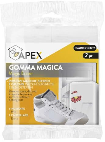 Apex 2 Pezzi Gomma Magica, Spugna Speciale Rimuovi-Macchie, 5 x 11 x 3 cm