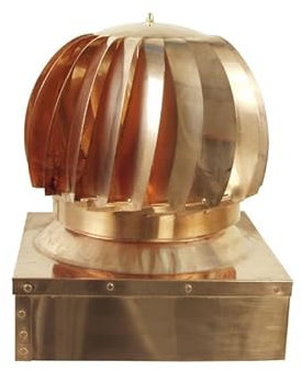 COMIGNOLO GIREVOLE RAME QUADRO FUMAIOLO ASPIRATORE CANNE FUMARIE (cm 52 x 52)