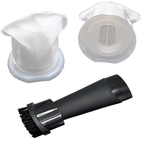 FSProdukte 2 Schmutzfilter + Fugendüse & Bürste kompatibel Vorwerk VC100 | Kompatibel mit Vorwerk Handstaubsauger VC100 / VC 100 – 2 Schmutzfilter, 1 Fugendüse und 1 Bürstenaufsatz im praktischen Set