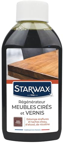 STARWAX - Producto reparador de muebles barnizados, Bois Foncés | Limpia y revive el brillo de los muebles, elimina manchas de agua de alcohol y nicotina, difumina los arañazos superficiales