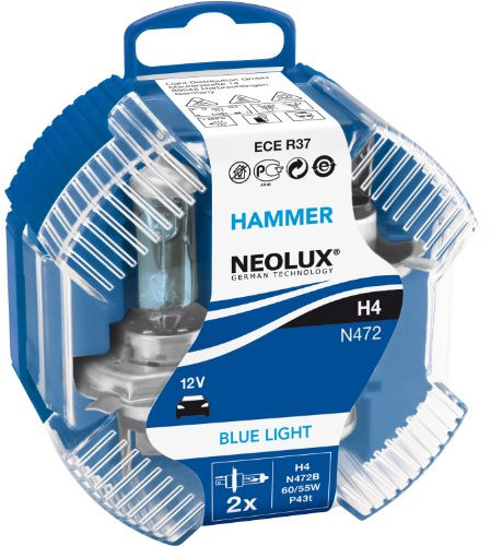 Osram 861756824 Boîte d'ampoules pour voitures H4 blue Hammer Duo Box (Bleu)