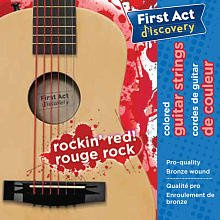 First Act Discovery - FX804 - Bunte Gitarrensaiten rot