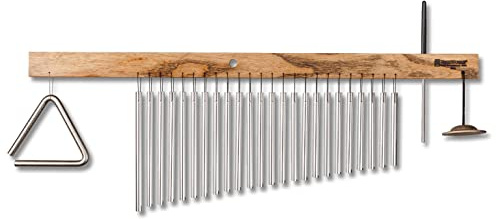 MultiTree Single Row Bar Chimes with Triangle and Finger Cymbal Percussion Instrument — MADE IN U.S.A.