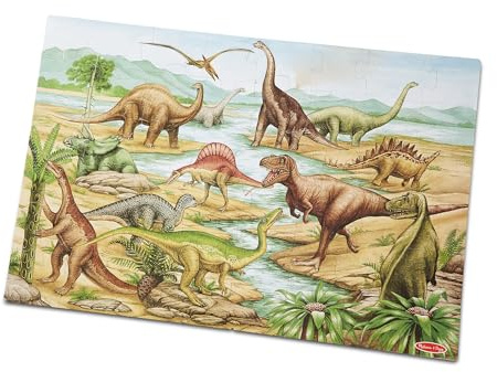 Melissa & Doug 10421 & Doug Fußbodenpuzzle - Dinosaurier (48 Teile)