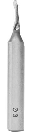 ENT 30000 Spiral-Bohrnutenfräser HS, Schaft (S) 8 mm, Durchmesser (D) 3 mm, NL 12 mm, Z1, GL 60 mm