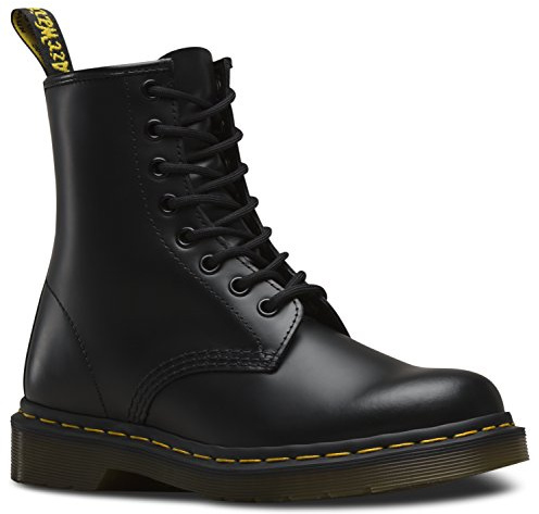 Dr. Martens 8 œillets, Rangers Femme, Noir verni (brevet), 45 EU