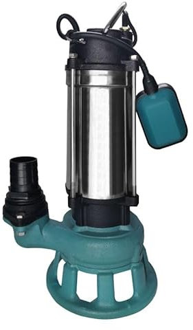 Omnigena - Schmutzwasserpumpe 1500W, 21600 l/h, Max. Förderhöhe 21m, Max. Eintachtiefe 20m, Gusseisen, Edelstahl, Fäkalienpumpe mit Schwimmerschalter