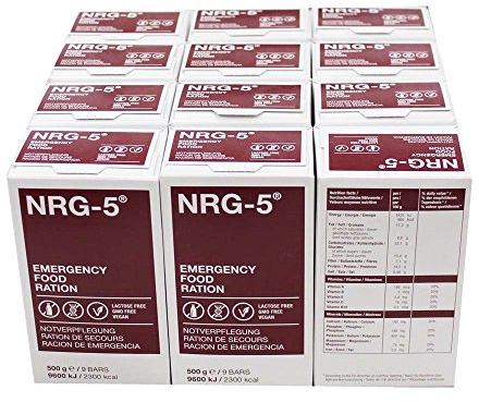NRG5 12 x 500 g Notfallnahrung, je á 9 Riegel