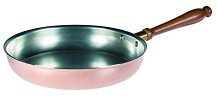 Pentole Agnelli COCUPADFLAM28 Padella con Manico in Legno, Rame, 28 cm