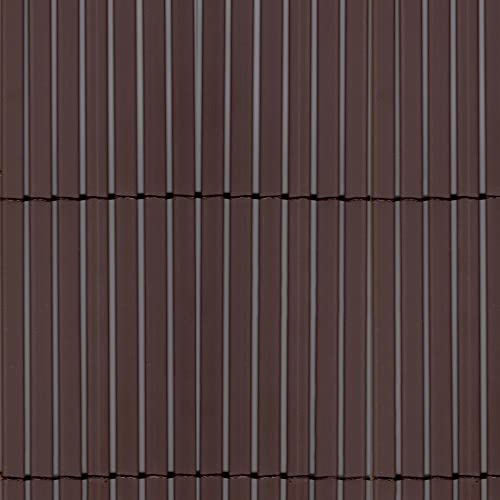 TENAX Colorado 1,00 x 5 m Braun, Synthetisches Doppelseitiges Schilf, zum Abschirmen von Gärten, Schwimmbädern und privaten Bereichen