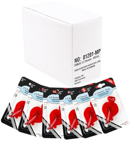 Scrapbook Adhesives By 3L E-Z Runner Refill Strips - Multipack, ['Blanc']