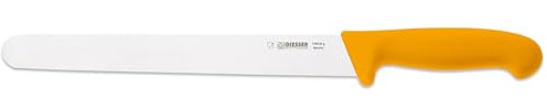 Giesser seit 1776 - Made in Germany - Schinkenmesser orange, Basic Orange, Klinge 25 cm, rutschfest, scharfes Aufschnittmesser spülmaschinenfest, rostfrei